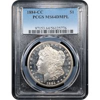 1884-CC Morgan Dollar ($1) Obverse Slab Image