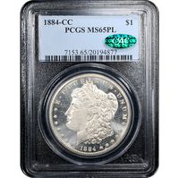1884-CC Morgan Dollar ($1) Obverse Slab Image