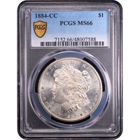 1884-CC Morgan Dollar ($1) Obverse Slab Image