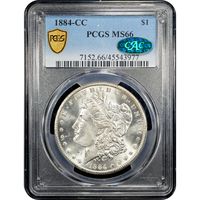 1884-CC Morgan Dollar ($1) Obverse Slab Image