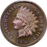 1884 Indian Cent (1c) Obverse Image