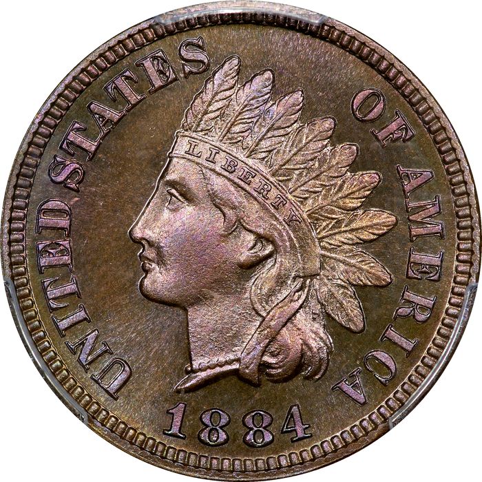 1884 Indian Cent (1c) Obverse Image