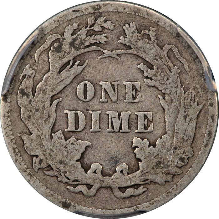 1884 Seated Liberty Dime (10c) Reverse Image