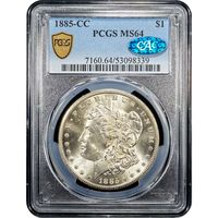1885-CC Morgan Dollar ($1) Obverse Slab Image