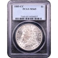 1885-CC Morgan Dollar ($1) Obverse Slab Image