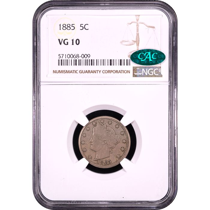 1885 Liberty Nickel (5c) Obverse Slab Image