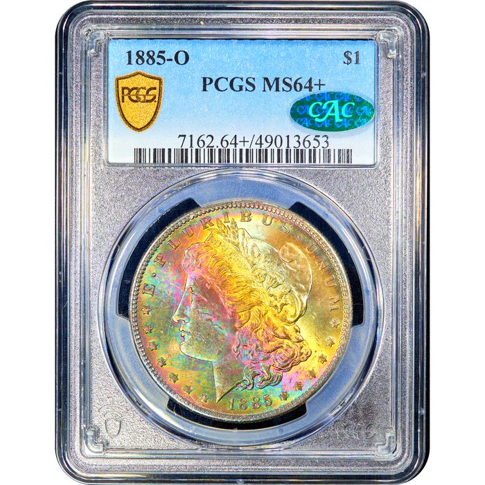 1885-O Morgan Dollar ($1) Rainbow Toner Obverse Image