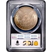 1885-O Morgan Dollar ($1) Rainbow Toner Reverse Slab Image