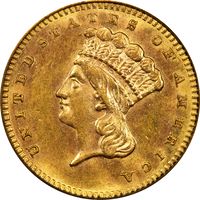 1886 Gold Dollar ($1) Obverse Image