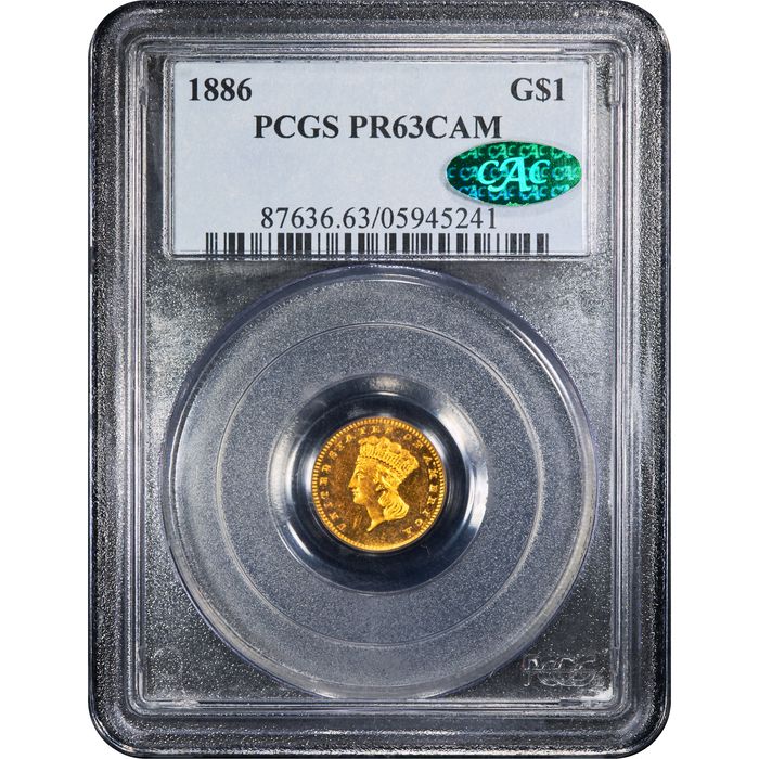 1886 Gold Dollar (G$1) Obverse Image
