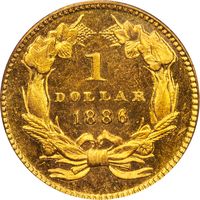 1886 Gold Dollar (G$1) Photo 4