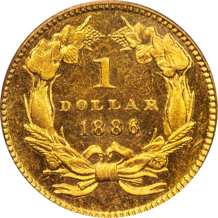 1886 Gold Dollar (G$1) Photo 4