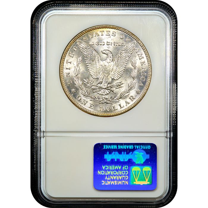 1886 Morgan Dollar ($1) Rainbow Toner Reverse Image