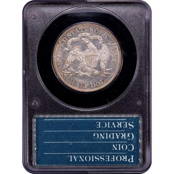 1886 Seated Liberty Half Dollar (50c) Rattler Reverse Image
