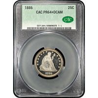 1886 Seated Liberty Quarter (25c) Obverse Image