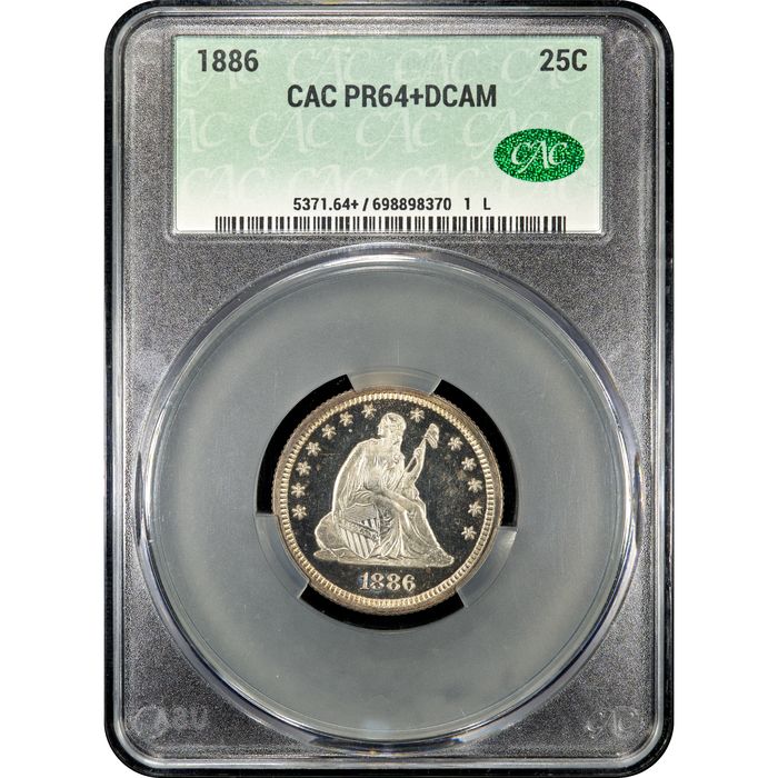 1886 Seated Liberty Quarter (25c) Obverse Image