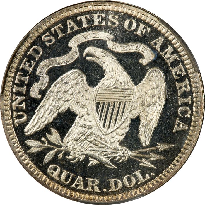 1886 Seated Liberty Quarter (25c) Photo 4
