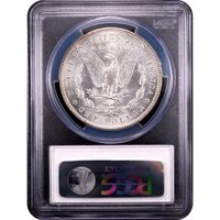 1887 Morgan Dollar ($1) Crescent Rainbow Toner Reverse Slab Image