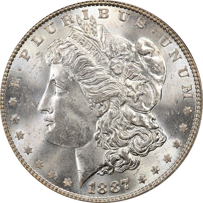 1887 Morgan Dollar ($1) OGH Obverse Image