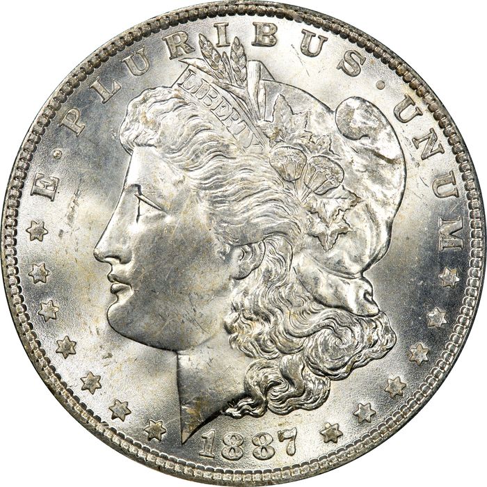 1887 Morgan Dollar ($1) OGH Obverse Image