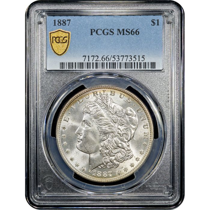 1887 Morgan Dollar ($1) Obverse Slab Image