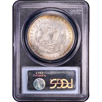 1887 Morgan Dollar ($1) Rainbow Toner Reverse Image