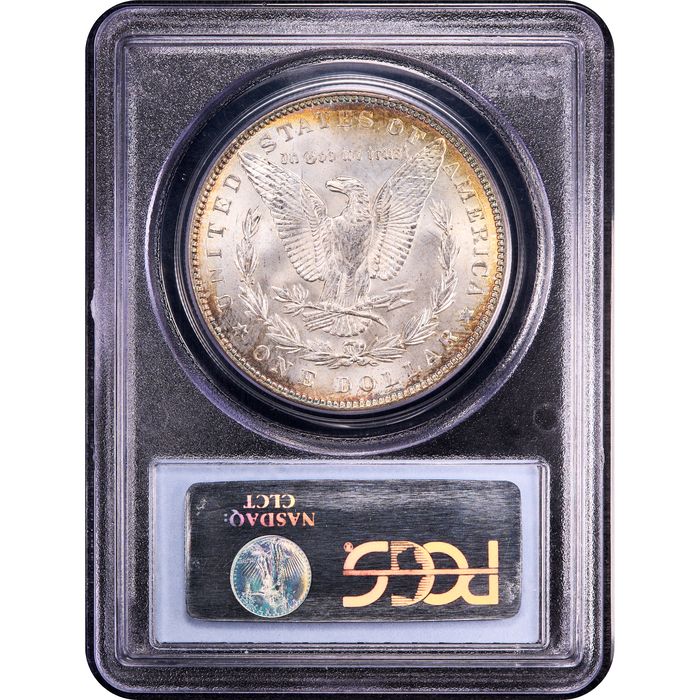 1887 Morgan Dollar ($1) Rainbow Toner Reverse Image