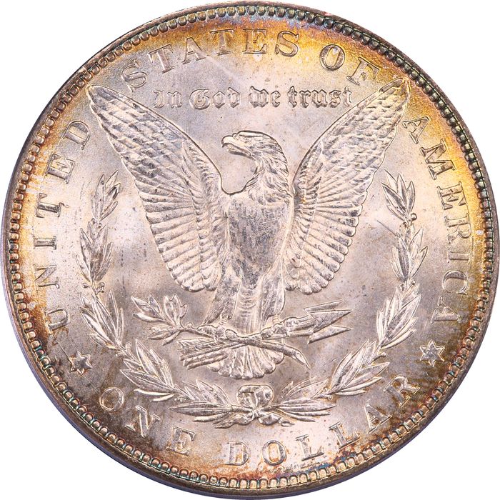 1887 Morgan Dollar ($1) Rainbow Toner Photo 4
