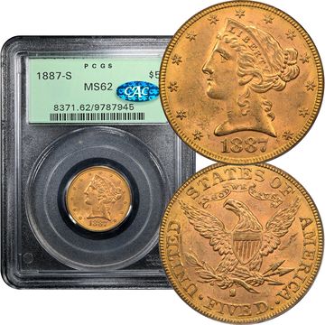 1887-S Liberty Gold Half Eagle ($5) OGH Composite Image