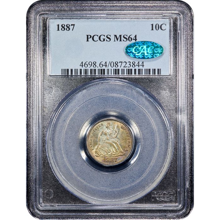 1887 Seated Liberty Dime (10c) Obverse Image