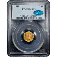 1888 Gold Dollar ($1) Obverse Slab Image