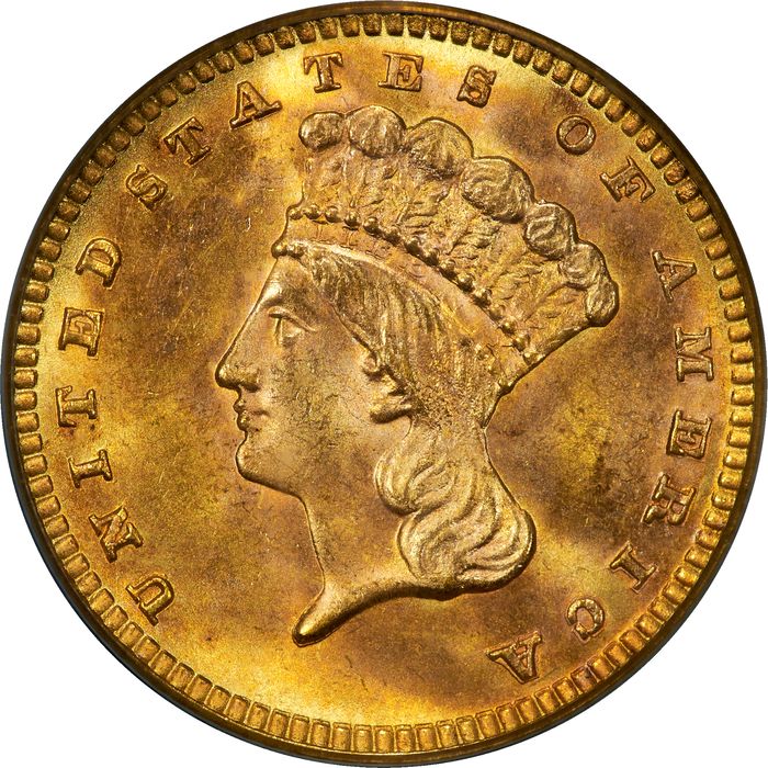1888 Gold Dollar ($1) Obverse Image