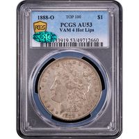 1888-O Morgan Dollar ($1) VAM 4 Hot Lips Obverse Slab Image