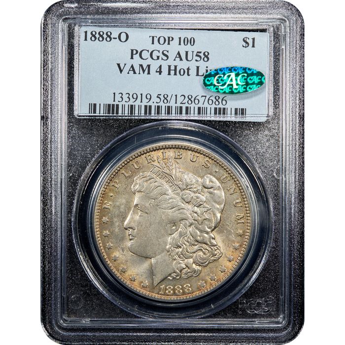 1888-O Morgan Dollar ($1) VAM 4 Hot Lips Obverse Slab Image