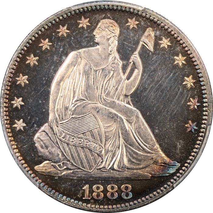 1888 Seated Liberty Half Dollar (50c) Obverse Image