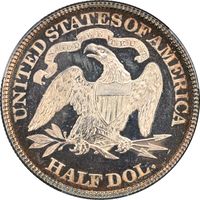 1888 Seated Liberty Half Dollar (50c) Reverse Image