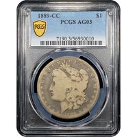 1889-CC Morgan Dollar ($1) Obverse Slab Image