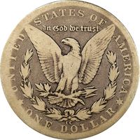 1889-CC Morgan Dollar ($1) Reverse Image