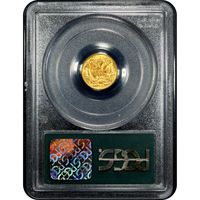 1889 Gold Dollar (G$1) OGH Reverse Slab Image