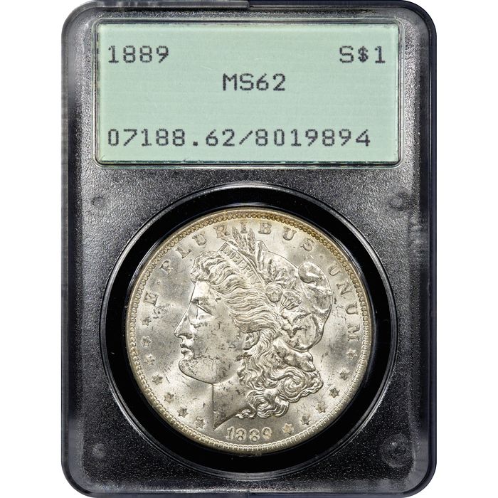 1889 Morgan Dollar ($1) Rattler Obverse Slab Image