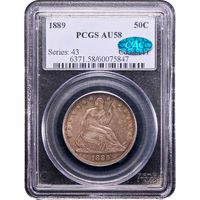 1889 Seated Liberty Half (50c) Obverse Image