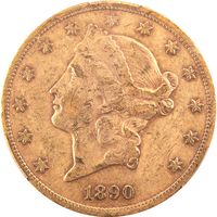 1890-CC Liberty Gold Double Eagle ($20) Obverse Image