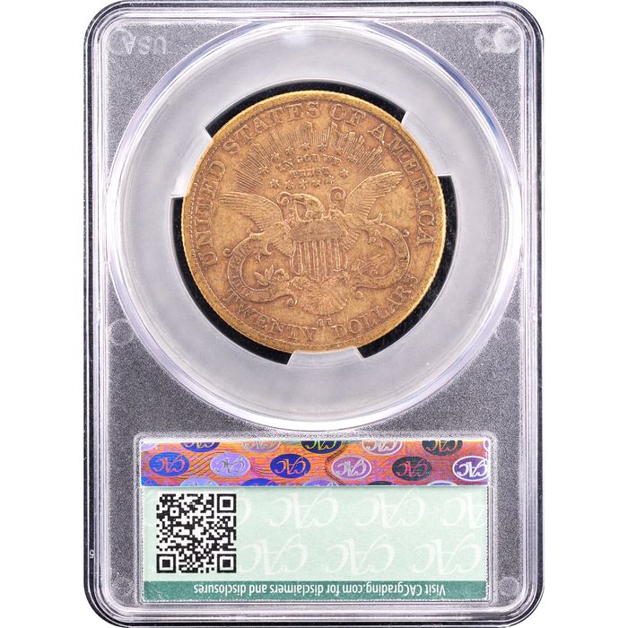 1890-CC Liberty Gold Double Eagle ($20) Reverse Slab Image