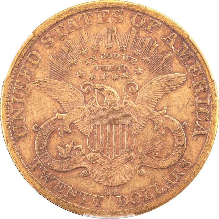 1890-CC Liberty Gold Double Eagle ($20) Reverse Image