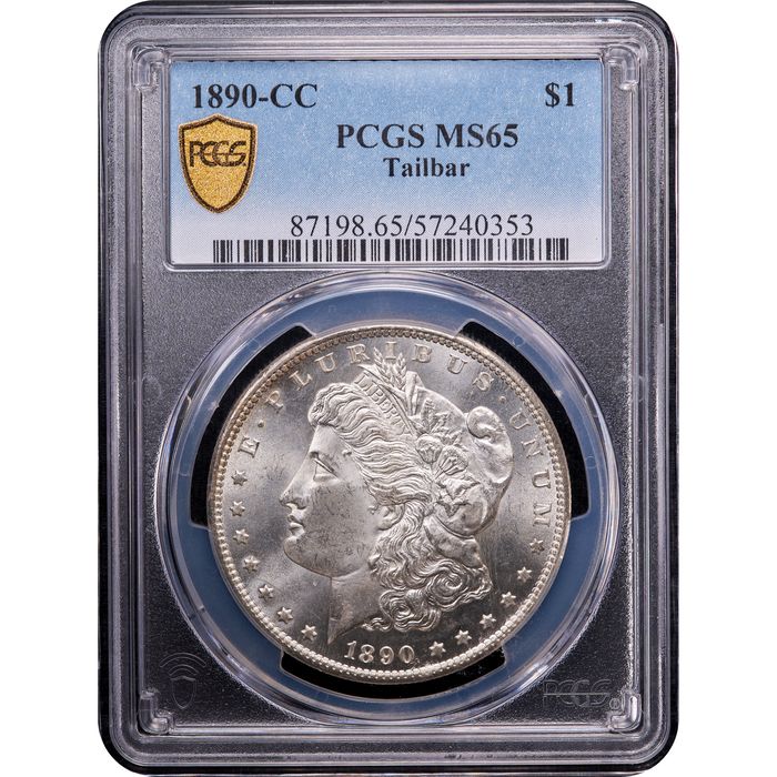1890-CC Morgan Dollar ($1) Tailbar Obverse Image