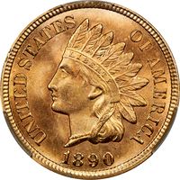 1890 Indian Cent (1c) Photo 3