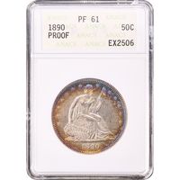 1890 Seated Liberty Half Dollar (50c) Obverse Image
