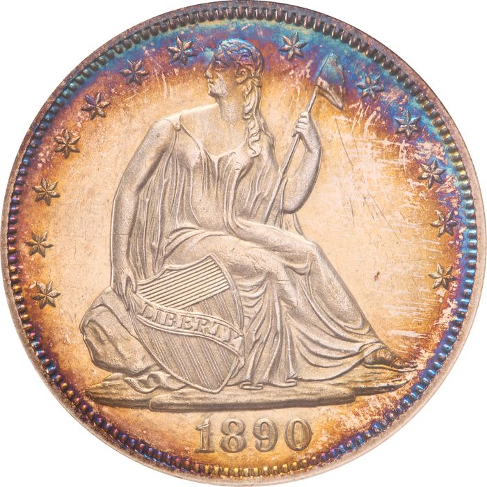 1890 Seated Liberty Half Dollar (50c) Photo 3