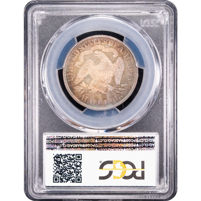 1890 Seated Liberty Half Dollar (50c) Reverse Slab Image