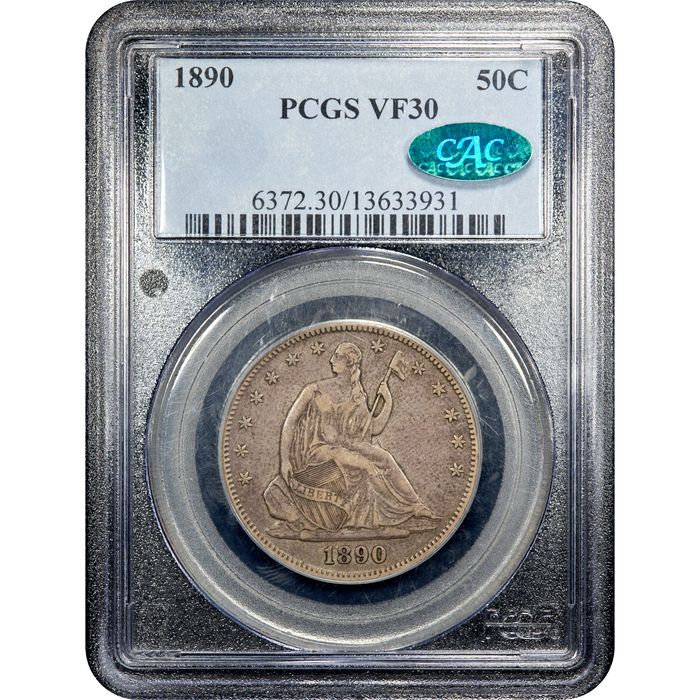 1890 Seated Liberty Half Dollar (50c) Obverse Image
